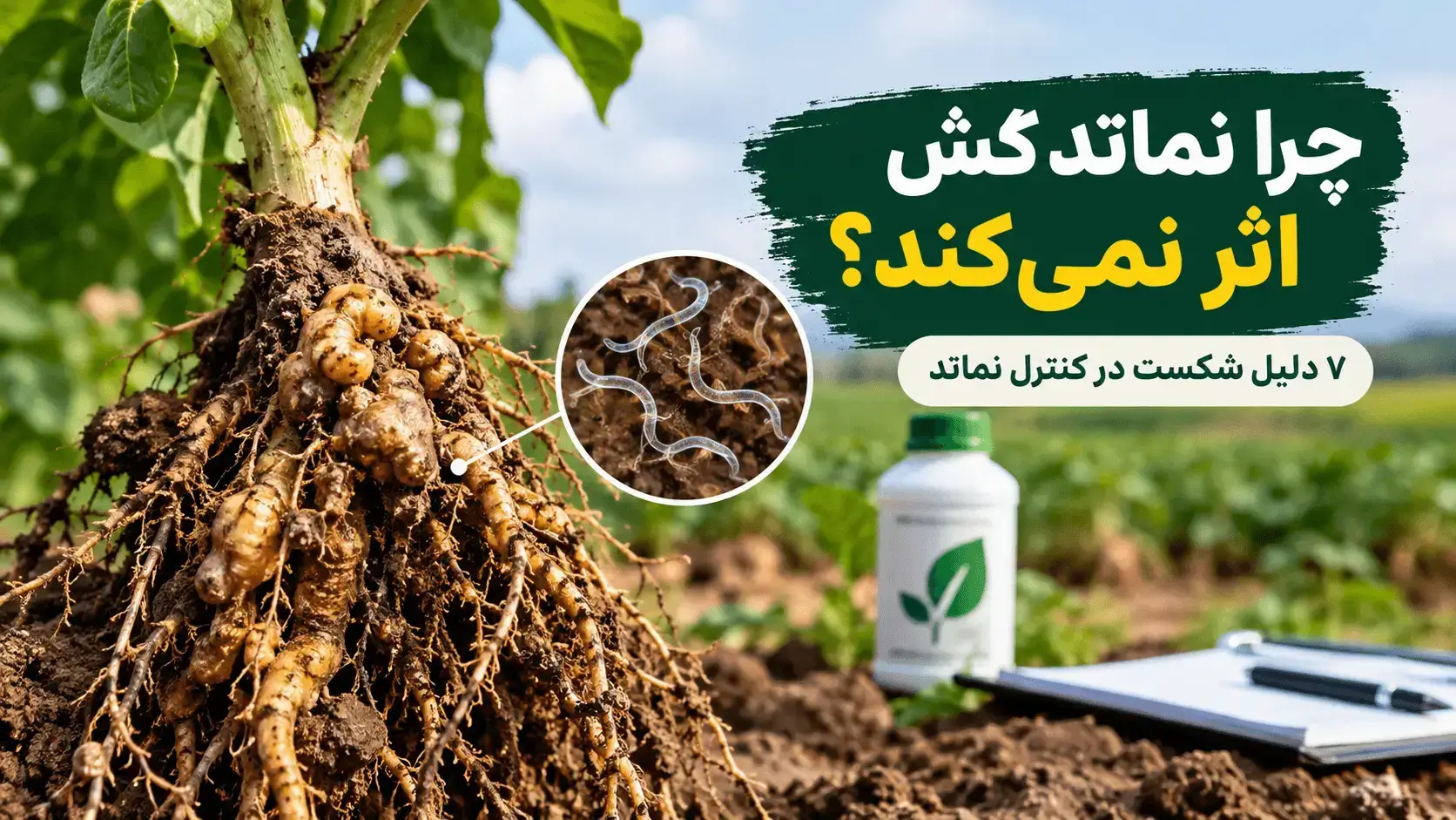 چرا نماتدکش اثر نمی‌کند؟ ۷ دلیل شکست در کنترل نماتد + راهکار